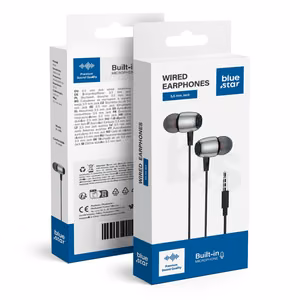 Wire earbuds Jack 3,5 mm Blue Star M09 1,2 m black