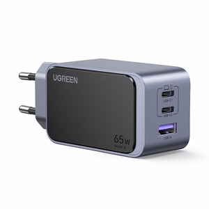 Lādētājs Ugreen X553 GaN 65W 2xUSB-C/USB-A pelēks (35042)