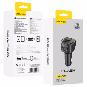 Blavec FM Transmitter Flash TR-02 MP3, Bluetooth - USB + Type C - PD 30W (TFMFTR02-B) black