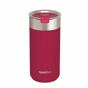 Quokka Boost Coffee Tumbler nerūsējošā tērauda termokrūze ar sietiņu, 400 ml, Maroon