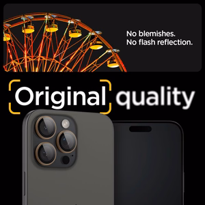 Spigen Optik Pro GLAS.TR „EZ FIT“ kameras aizsargs 2-PACK iPhone 16 Pro / Pro Max - brūna