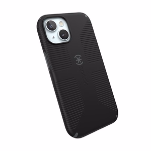 Speck Candyshell Grip MagSafe - iPhone 17e / 16e / 15 / 14 / 13 maciņš (melns / Slate pelēks)