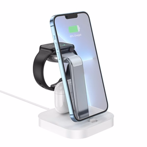 Wireless charger Hoco CW43 Graceful 3-in-1 white