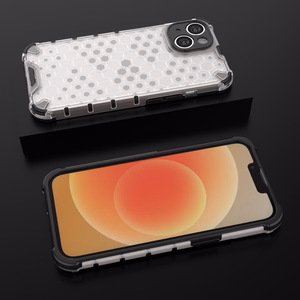 Šūnveida raksta viedtālruņa apvalks iPhone 14 Plus bruņots hibrīda melns