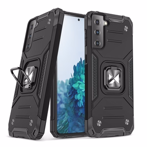 Wozinsky Ring Armor Tough Hybrid viedtālruņa apvalks Samsung Galaxy S22+ (S22 Plus) melnās krāsas ar magnētisko stiprinājumu
