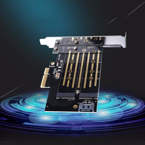 Orico PDM2 PCIe paplašināšanas karte 3.0 ×4 M.2 NVMe un SATA diskiem – melns
