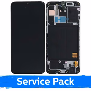 LCD-дисплей для Samsung A405 2019 A40 чёрный с рамкой (Service Pack)