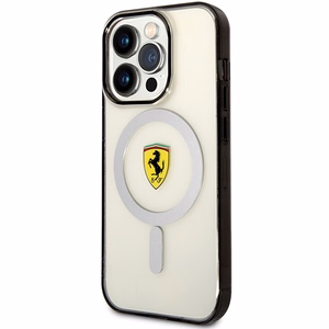 Ferrari FEHMP14LURKT iPhone 14 Pro 6.1" caurspīdīgs/caurspīdīgs cietais apvalks Outline Magnētiskais