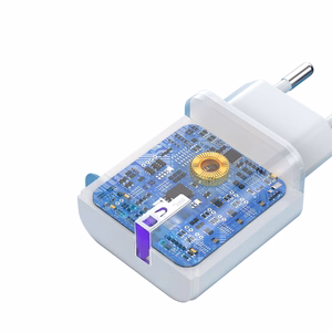 Dudao A20EU USB-A 18W sienas lādētājs - balts + USB-A - USB-C kabelis