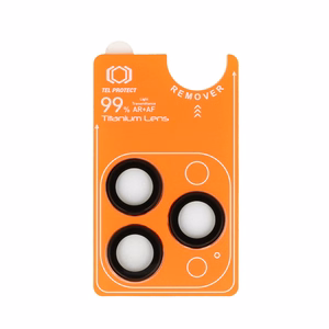 Tel Protect Titanium Lens 99% AR melnie rūdītie aizsargstikli Apple iPhone 18 Pro / 18 Pro Max kameras lēcām (3 gab.)