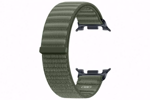 Samsung SVL32SG Fabric Band (S/M) auduma siksniņa Galaxy Watch9 un Galaxy Watch8 pulksteņiem, olīvzaļa