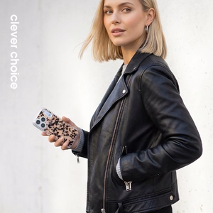 Crong Deluxe MAG Cover MagSafe vāciņš ierīcei iPhone 17 Pro Max, gaišs bruņurupuča bruņu raksts