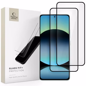 Tech-Protect Glass Fit +2 komplekts rūdītā stikla Xiaomi Redmi Note 14 4G / 5G - melns