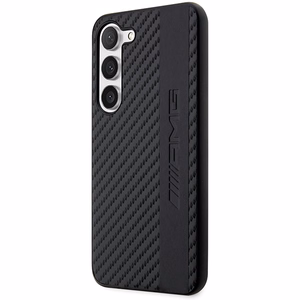 AMG AMHCS23MBLSCA S23+ S916 - melns ciets vāciņš ar karbona svītru un reljefu