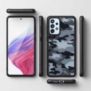 Ringke Fusion Matte TPU viedtālruņa apvalks ar rāmi Samsung Galaxy A73 melns