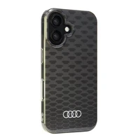 Audi IML Izšuvuma raksts Magnētiskais iPhone 16 6.1" melns/melns cietais apvalks AU-IMLMIP16-Q5/D3-BK