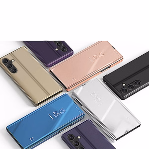 Clear View viedtālruņa apvalks Samsung Galaxy A24 4G ar atloku zila