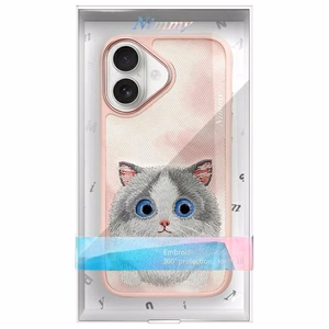Nimmy Big Eyed Pet 2.0 Viedtālruņa apvalks priekš iPhone 16 - rozā