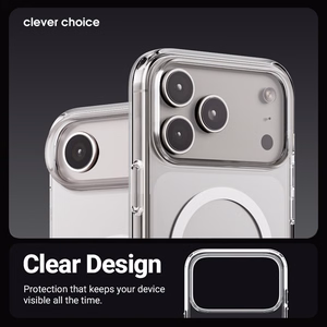Crong Clear MAG Cover MagSafe vāciņš ierīcei iPhone 17 Pro, caurspīdīgs