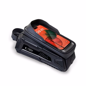 Tech-Protect V2 velosipēda soma ar vietu telefonam 1.2 l - melna