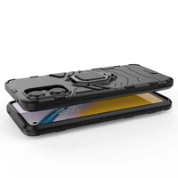 Ring Armor izturīgs hibrīda apvalks ar magnētisko turētāju OnePlus Nord N20 5G Melns