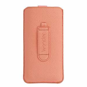 WONDER Deko Pouch Case (Size L) for Iphone 13 Mini/12 Mini/SE 2020/2022/7/8 peach