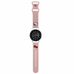 Hello Kitty Silicone Kitty Head universāla 22mm siksniņa - rozā
