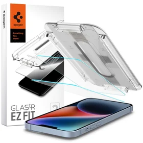 Spigen Glas.tR EZ Fit rūdīts stikls iPhone 13 / 13 Pro / 14 / 16e – 2 gab.