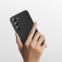 Dux Ducis Grit viedtālruņa apvalks Samsung Galaxy S23+ elegants apvalks no mākslīgās ādas melna