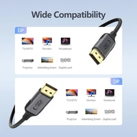 Tech-Protect UltraBoost DisplayPort uz DisplayPort 1.4 4K 60Hz kabelis 2m - melns