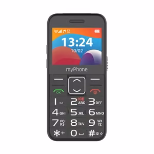 myPhone Halo 3 LTE – pogu tālrunis, melns, 2.4 collu IPS, 48/128 MB, Dual Nano SIM, 3G, Bluetooth 2.1, USB-C, 0.3 MP kamera, 1400 mAh