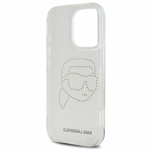 Karl Lagerfeld KLHCP16XHKHDCELT iPhone 16 Pro Max 6.9" caurspīdīgs cietais apvalks IML Rhinestones Karl galva