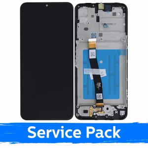 LCD дисплей для Samsung A226 A22 5G чёрный с рамкой (Service Pack)