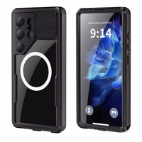 Ūdensnecaurlaidīgs apvalks SHELLBOX MARS ar metāla gredzenu SAMSUNG S25 Ultra melns