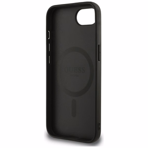 Guess Peony Script Logo magnētiskais viedtālruņa apvalks iPhone 16e - melns