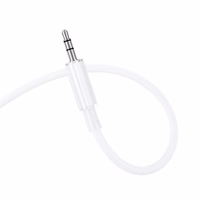 Borofone Kabelis AUX BL21 Lemon - 3,5 mm audio ligzda uz 3,5 mm audio ligzdu - 1 metra garš balts kabelis