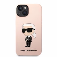 Karl Lagerfeld KLHMP14MSNIKBCP iPhone 14 Plus 6.7" Rozā/rozā kietais apvalks Silikona Ikoniskais Magnētiskais