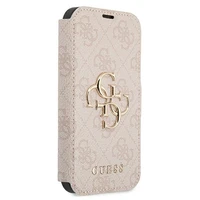Guess GUBKP13X4GMGPI iPhone 13 Pro Max 6.7" vāciņš rozā - 4G Liels metāla logotips