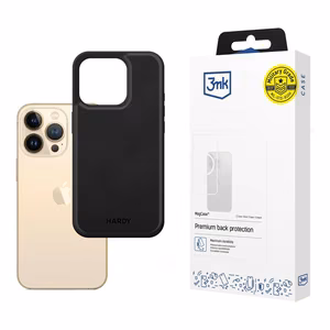 Viedtālruņa apvalks 3mk Hardy Apple Silky Leather MagCase piemērots iPhone 13 Pro - melns