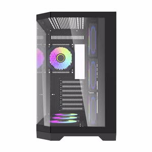 Darflash FT418 PRO datora korpuss + 7 aRGB ventilatori (melns)