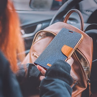 CANVAS grāmatas apvalks SAMSUNG A35 5G tumši zils