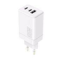 Maxlife MXTC-08-65ACC PD QC lādētājs 2x USB-C 1x USB 65W balts