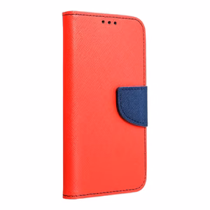 FANCY grāmatas apvalks SAMSUNG S25 Plus sarkans / tumši zils