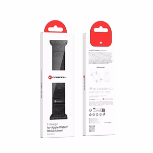 FORCELL F-DESIGN FA05 neilona siksniņa APPLE Watch 38 / 40 / 41 mm melna