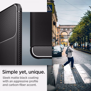 Spigen Rugged Armor viedtālruņa apvalks Samsung Galaxy S22 - Matēts melns