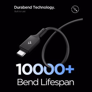 Spigen Essential EB24012CC USB-C / USB-C 240W 120 cm kabelis - melns