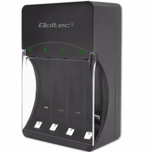 Qoltec 50653 – NiMH R03/AAA un R6/AA akumulatoru lādētājs