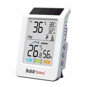 BALDRTHERM HCS596WB ar saules enerģiju darbināms Wi-Fi termohigrometrs