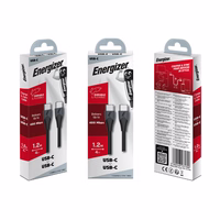 Energizer Classic - USB-C to USB-C connecting kabelis 1.2m (melns)