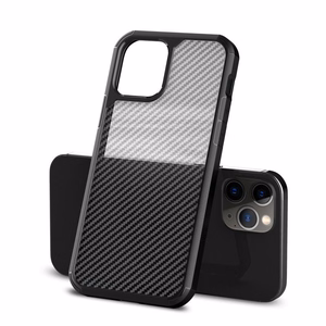 Crong Hybrid Carbon vāciņš ierīcei iPhone 12 Pro Max, melns
